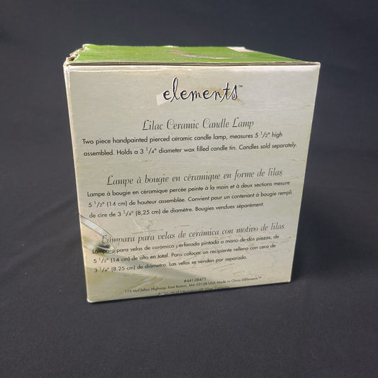 Lilac Ceramic Candle Lamp by Elements - Elegant Home Decor