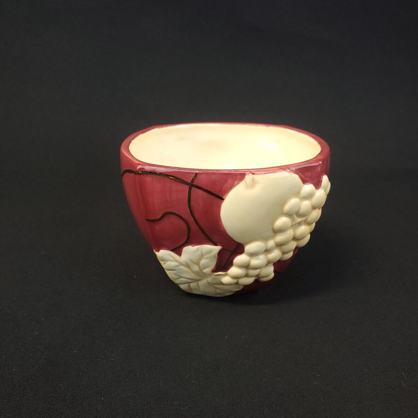 Hallmark Ceramic Bowl with Grape and Pear Design - Collectible Home Decor