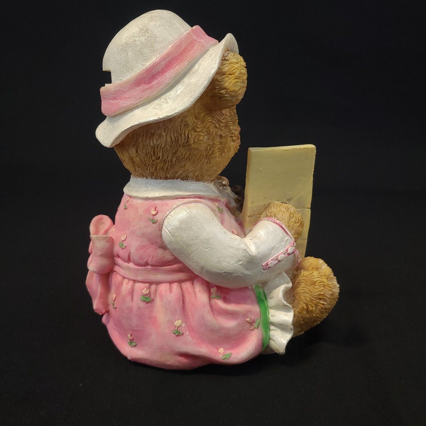 Vintage Girl Teddy Bear Holding Teddy Bear Toy Figurine Bank - Collectible, Rare