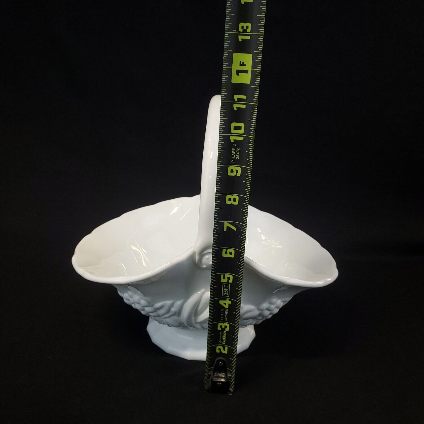 Large Ivory Porcelain Fruit Basket - Decorative Collectible
