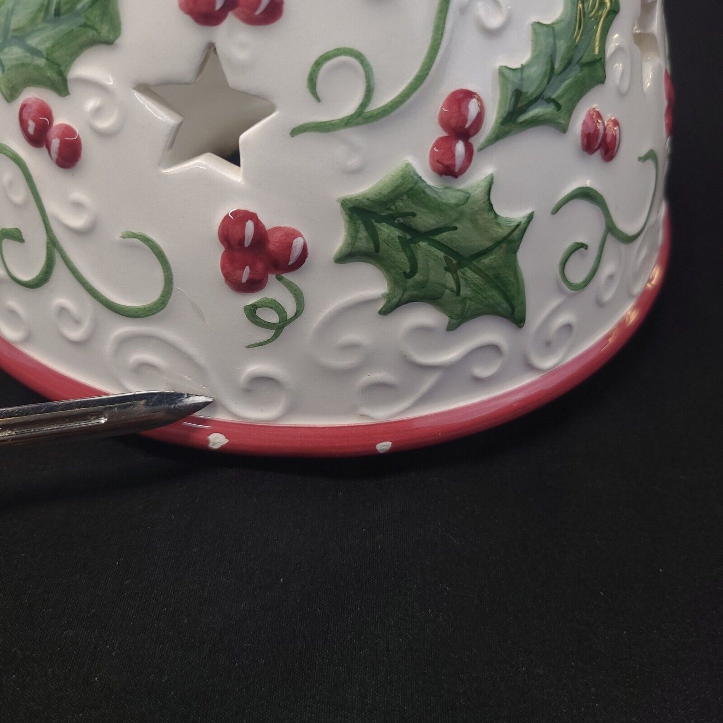 Holly & Berries Large Candle Jar Shade - Festive Design - Perfect for Home Decor