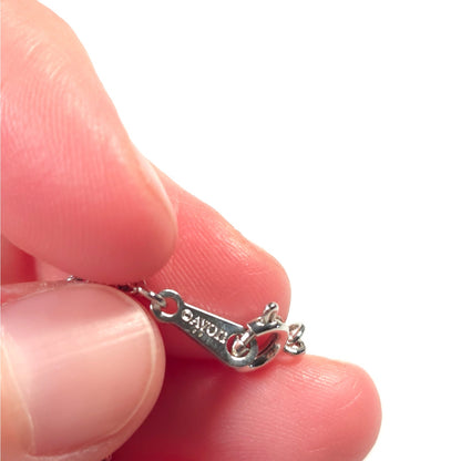 Avon Bow Silver-Tone Necklace