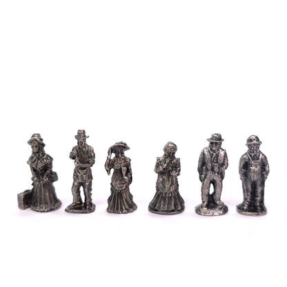 Lot of 6 Pewter Figures 1993 The Americana Pewter Collection AH31