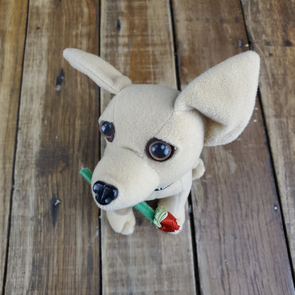 Vintage Yo Quiro Taco Bell Chihuahua Plush Holding Rose Not Working