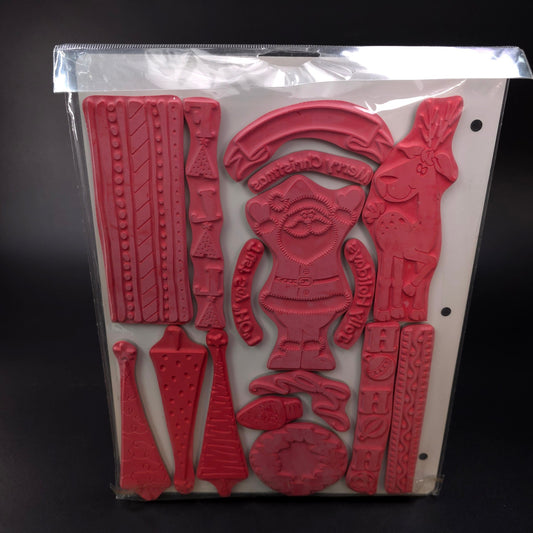 Sealed 16 Holiday Christmas Sanat Stamps Vertical Inspirations Posh Limited