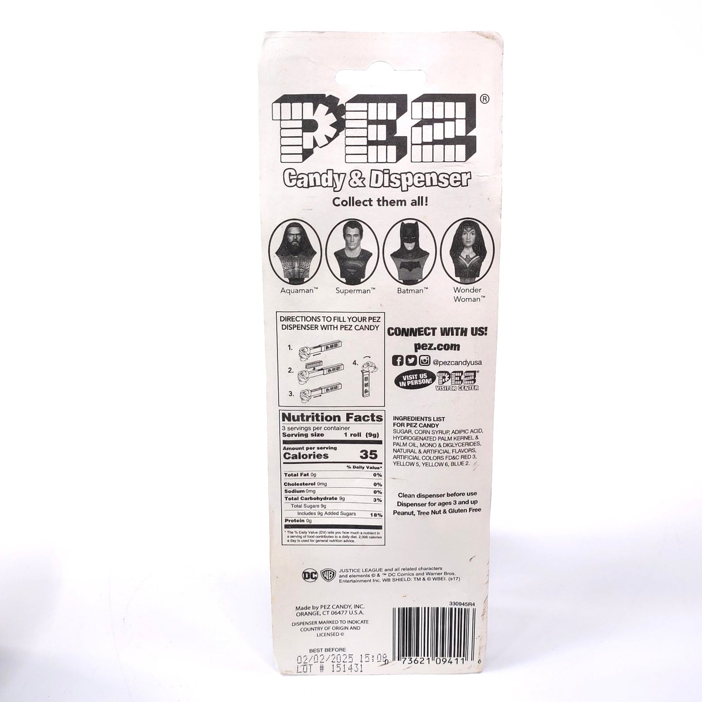 PEZ Aquaman Footed Candy Dispenser 2017 DC