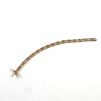 925 Marcasite Gold-Tone Tennis Bracelet Size 7 China
