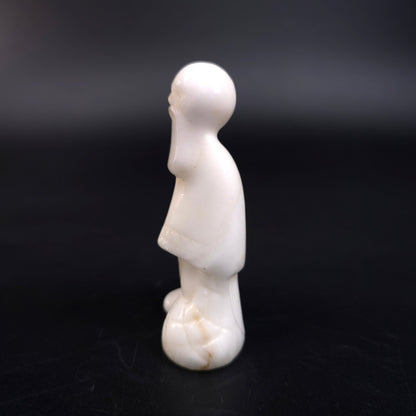 Vintage Milk Glass Man With Poncho & Beard Figurine