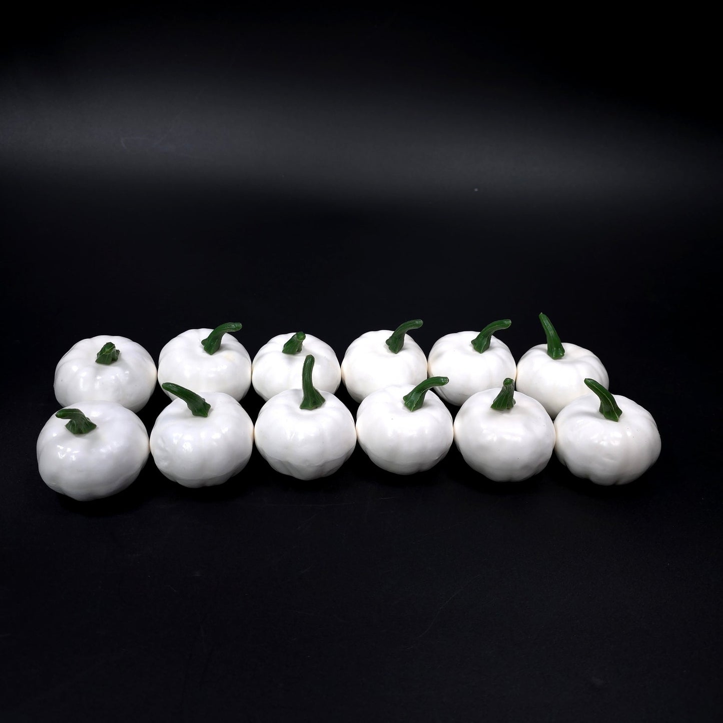 Lot of 12 White Plastic Pumpkin Fall Home Decor