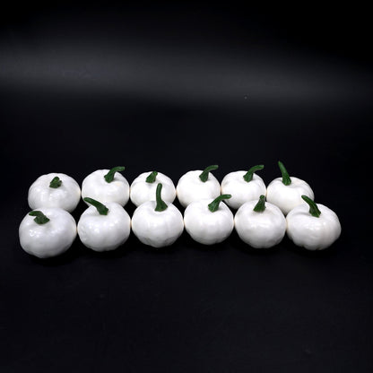 Lot of 12 White Plastic Pumpkin Fall Home Decor