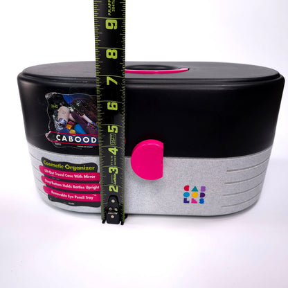 Caboodles Medium Cosmetic Makeup Jewelry Box w/ Mirror Black Gray Pink 2642