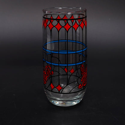 Vintage Pepsi-Cola Stained Glass Cup Design 6" Tall