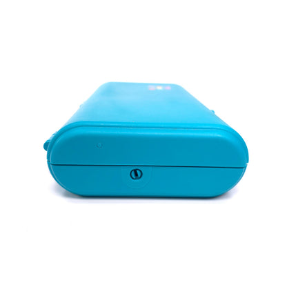 Vintage Caboodles Small Cosmetic Makeup Jewelry Box w/ Mirror Teal 2606