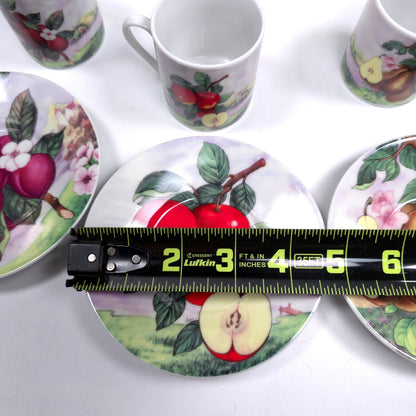 Home Essentials Golden Orchard Set Of 4 Espresso Cup & Saucers