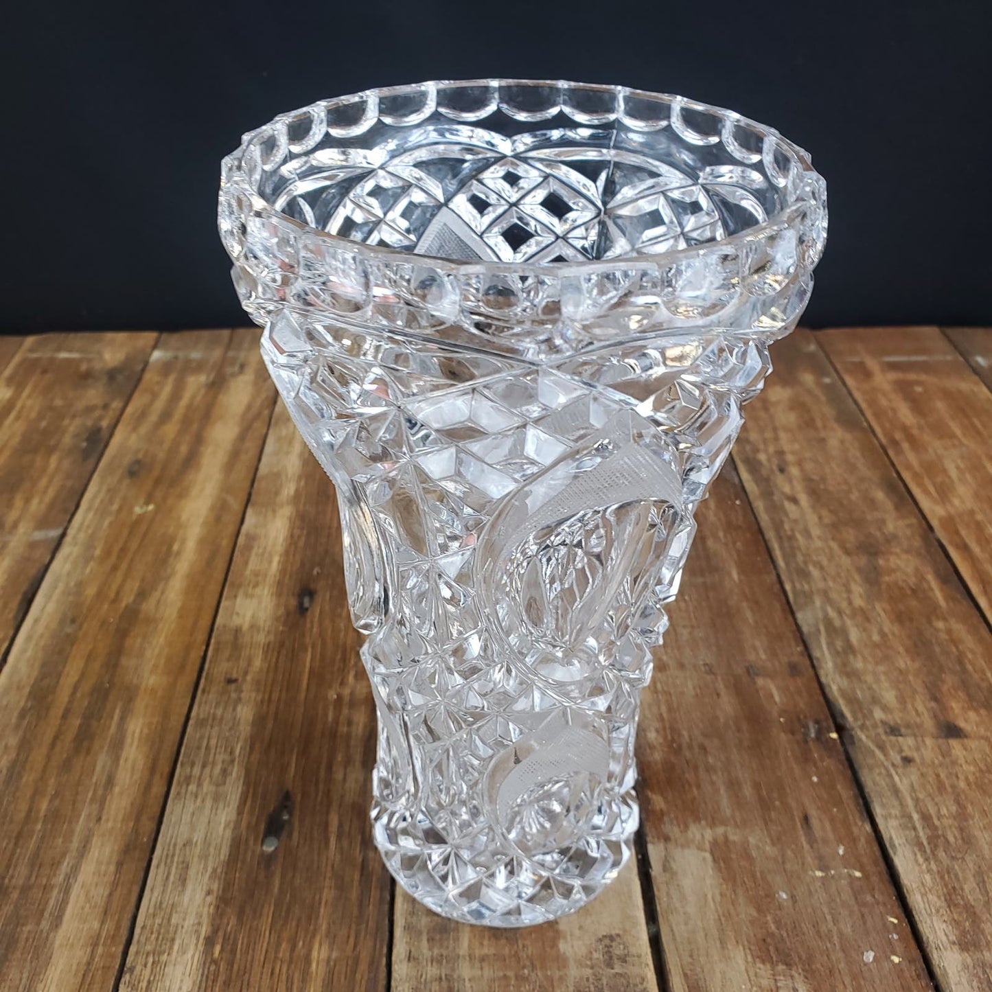 Vintage Nachtmann Bleikristall 24% Lead Crystal 9" Vase West Germany