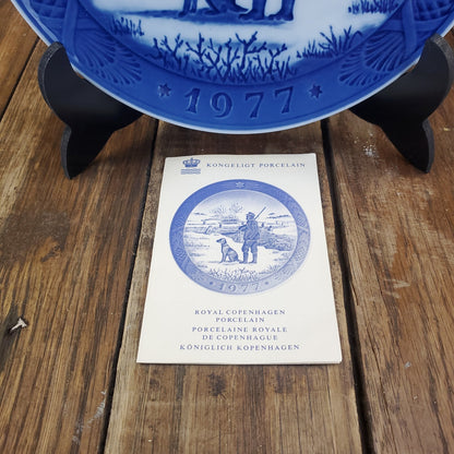 1977 Royal Copenhagen Christmas Plate Immervad Bridge by Kai Lange The Hunter
