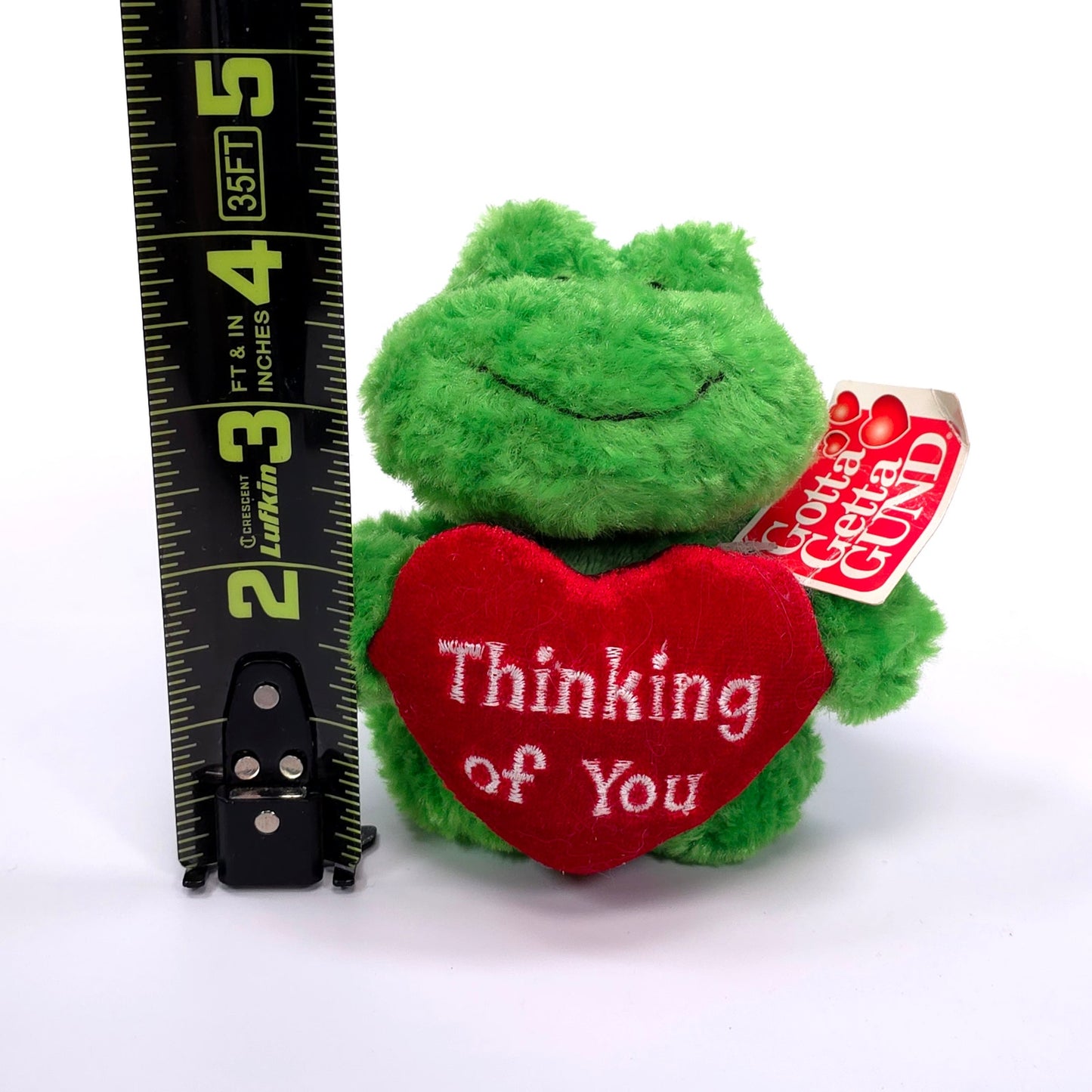 Vintage Gund Thinking Of You Heart Frog 4" Plush 14068