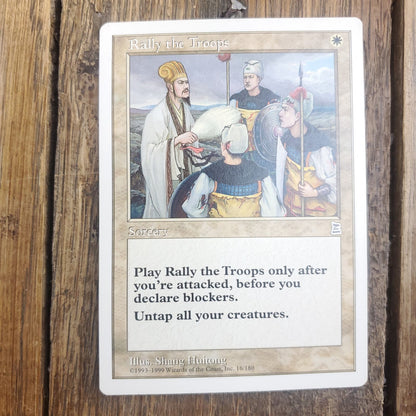 Rally the Troops 1999 Portal Three Kingdoms MTG Magic The Gathering Card Game