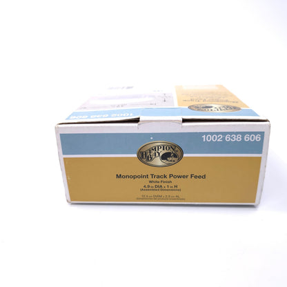 Hampton Bay Monopoint Track Power Feed White Finish 4.9 DIA x 1 H in