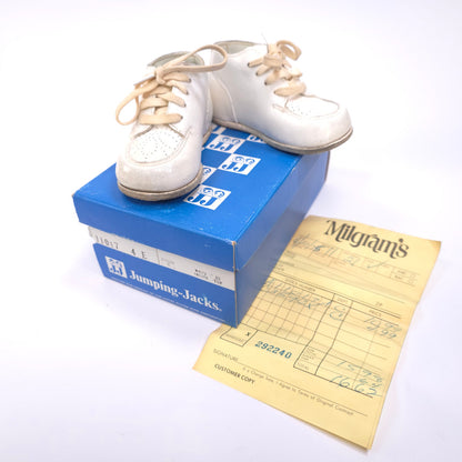 Vintage 1975 Jumping Jacks Hi Top Cuddler 2 Baby Shoes Size 4E - 11017