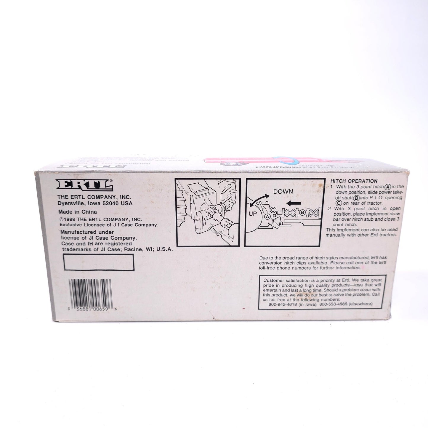 ERTL Case International Harvester IH PTO Side Discharge Spreader Metal Diecast