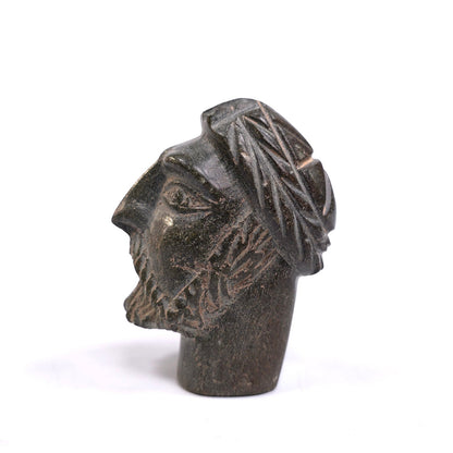 Vintage Hand Carved Greek / Roman Head Bust Figure