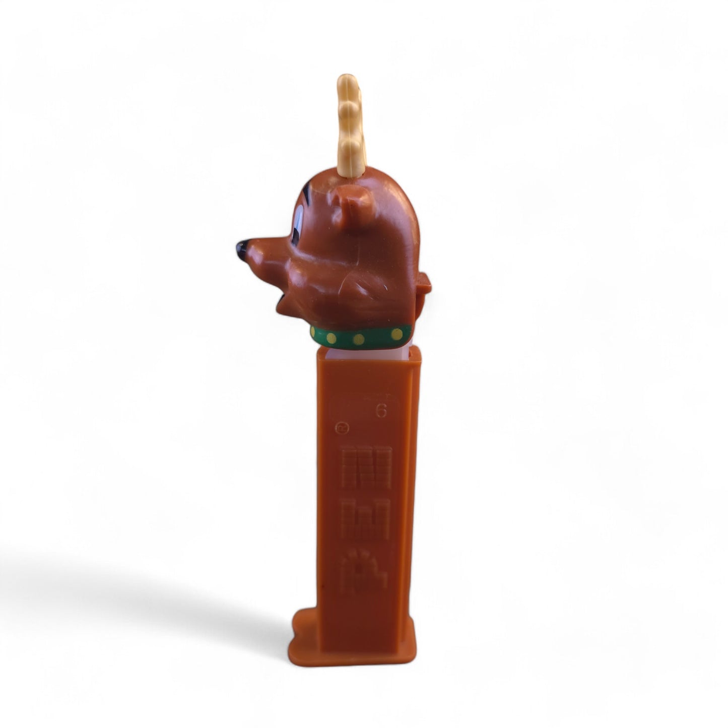 PEZ Christmas Reindeer Footed Candy Dispenser 2002 Brown