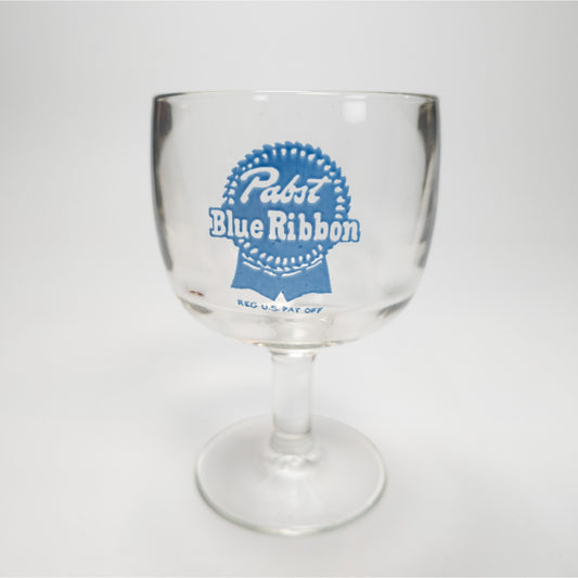 Vintage Pabst Blue Ribbon Heavy Beer Glass Goblet