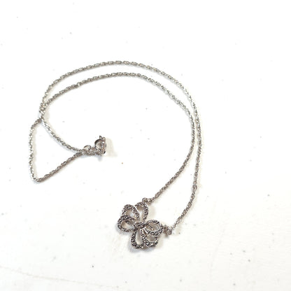 Avon Bow Silver-Tone Necklace