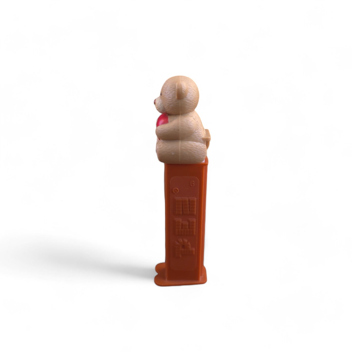 PEZ Valentine Bear Footed Candy Dispenser 2011 Brown