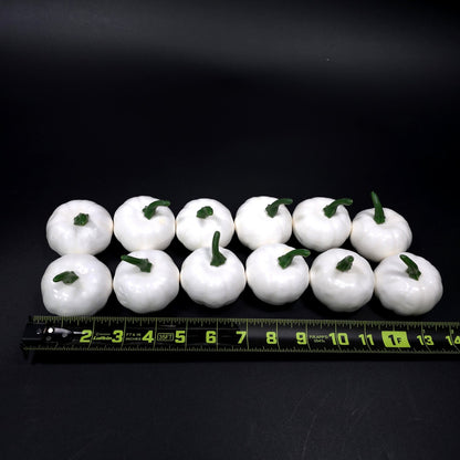 Lot of 12 White Plastic Pumpkin Fall Home Decor