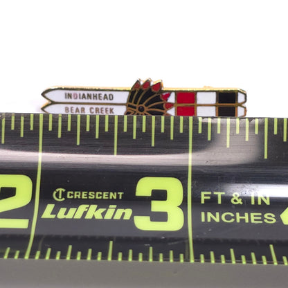 Vintage Indianhead Bear Creek Enamel Ski Pinback Pin