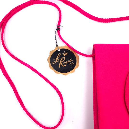 Vintage La Regak LTD Pink w/ Black Bow Shoulder Bag Purse w/ Tag