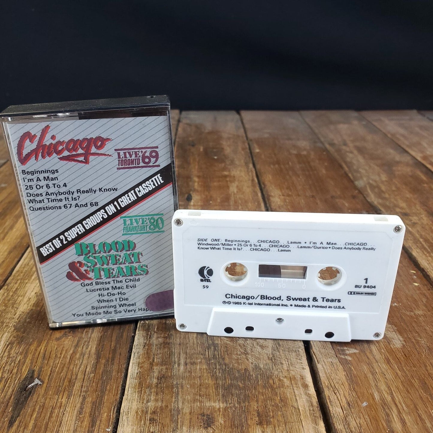 Chicago, Blood , Sweat And Tears- Best Of 2 Super Groups (Cassette) 2+ Ship FREE