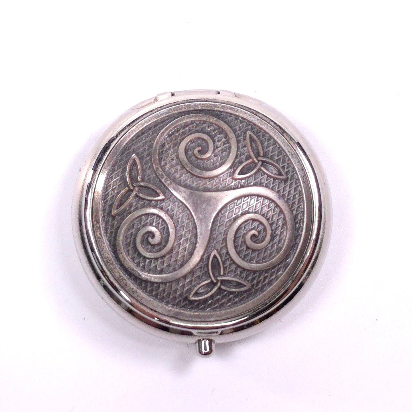 Celtic Trinity Knot Metal Single Compartment Travel Pill Box