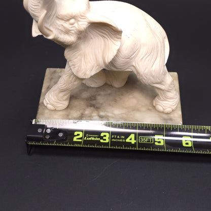 Hand Carved Alabaster Elephant Statue Italy