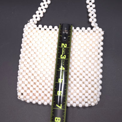 Vintage Hong Kong Beaded Evening Clutch Handbag Purse Zipper Closure