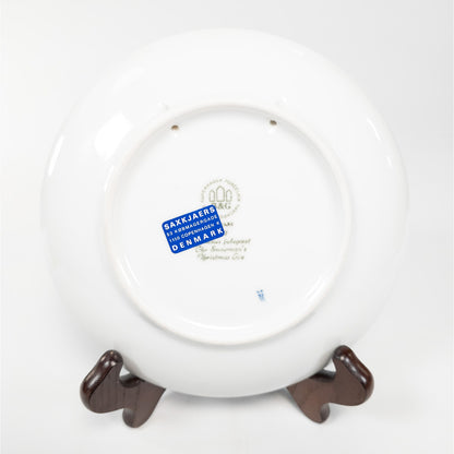 1987 Royal Copenhagen Denmark Christmas Plate The Snowman's Christmas Eve