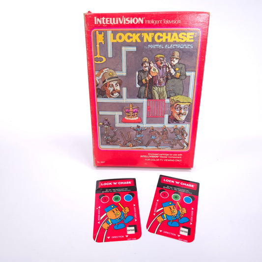 Mattel Intellivision Lock 'N' Chase Video Game With Box and Inserts