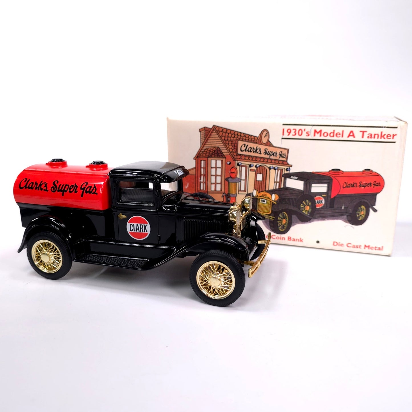 Clark's Super Gas 1930's Model A Tanker 1:25 Scale Metal Die Cast Coin Bank