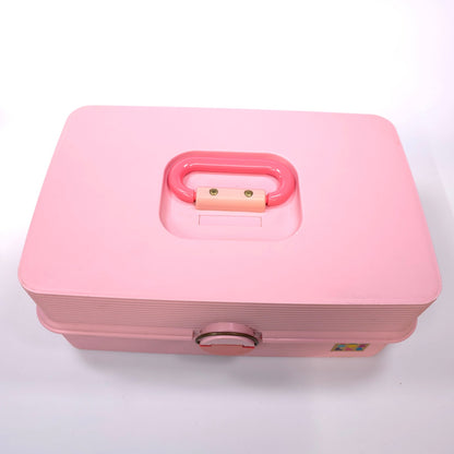 Vintage Caboodles Large Case Cosmetic Makeup Jewelry Box Pink 2425