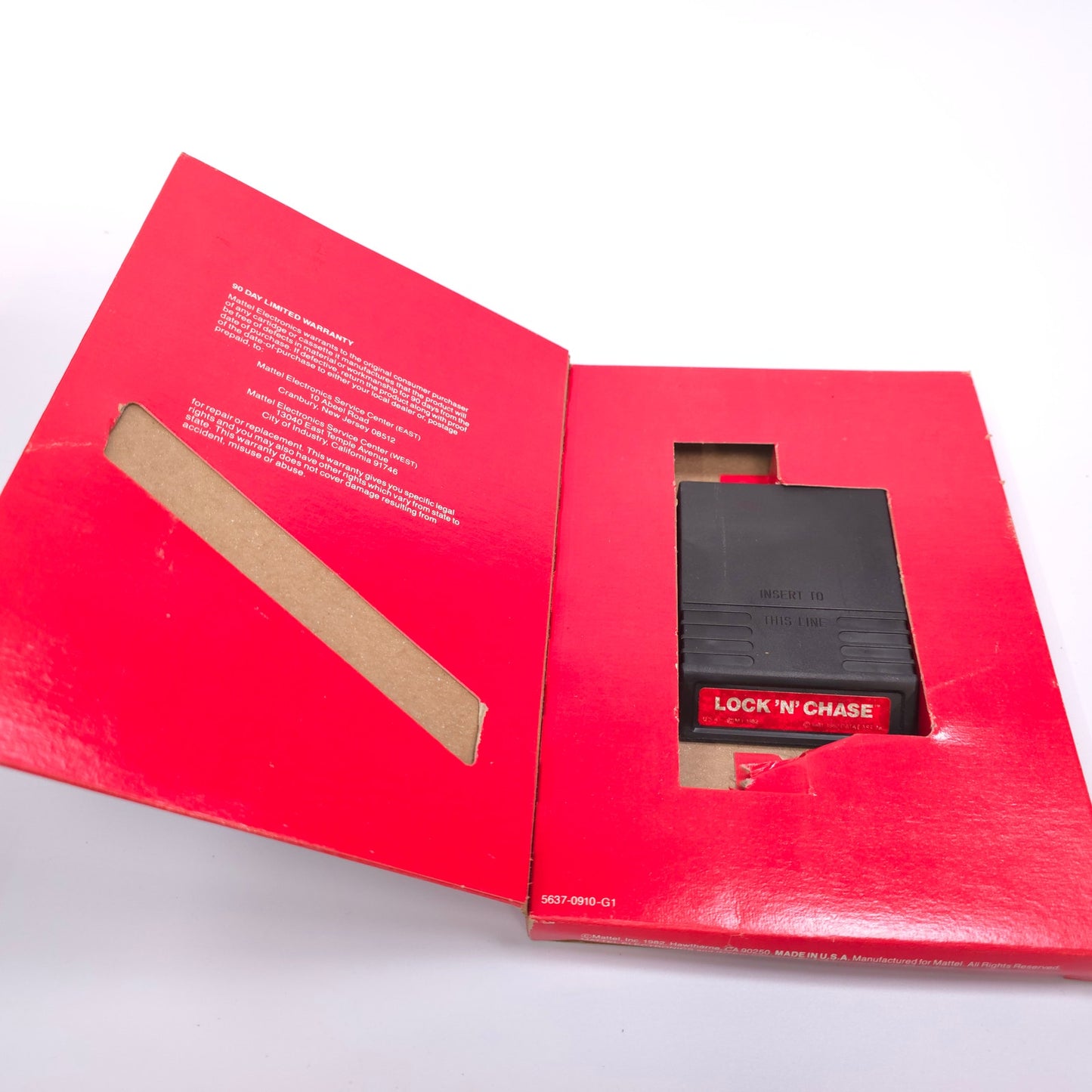 Mattel Intellivision Lock 'N' Chase Video Game With Box and Inserts