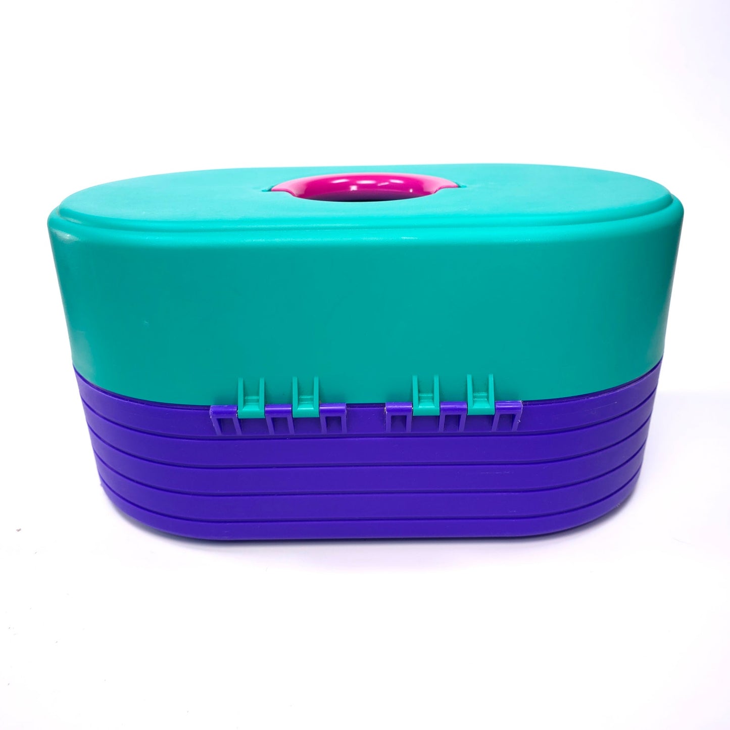 Caboodles Medium Cosmetic Makeup Jewelry Box w/ Mirror Purple Teal Pink 2640