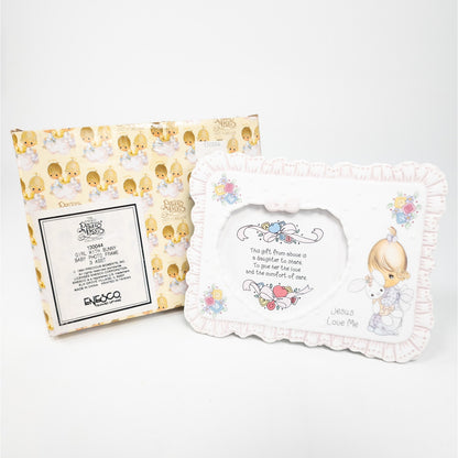 Precious Moments Girl with Bunny Baby Photo Picture Frame Jesus Love Me 130044