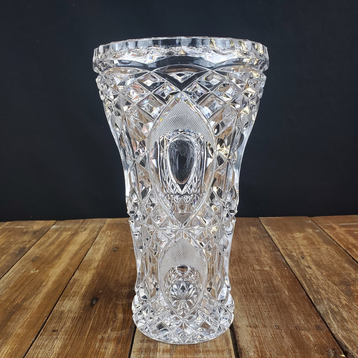 Vintage Nachtmann Bleikristall 24% Lead Crystal 9" Vase West Germany