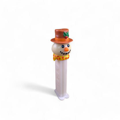 PEZ Christmas Classic Snowman Footed Candy Dispenser 2002 White