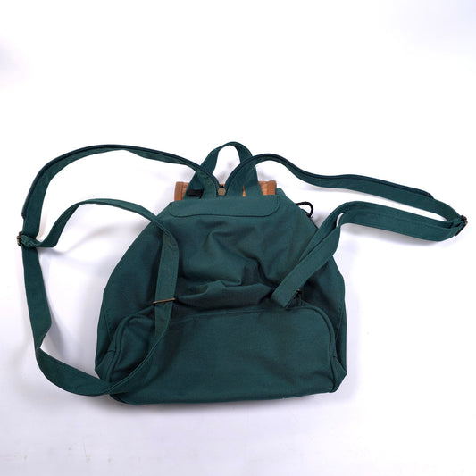 Small Drawstring Backpack Bag With Floral Trim