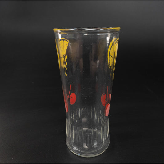 Anchor Hocking 1537 Lemon and Cherry MCM Collins Tumbler Mixed Drink Tea