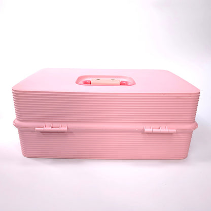 Vintage Caboodles Large Case Cosmetic Makeup Jewelry Box Pink 2425