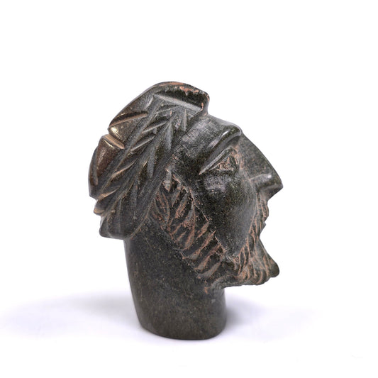 Vintage Hand Carved Greek / Roman Head Bust Figure